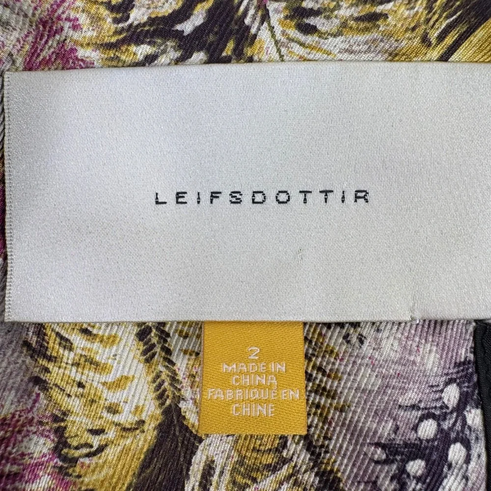 Leifsdottir Anthropologie Blazer‎ 2 Black Puff Shoulder Silk Lining Whimsigoth